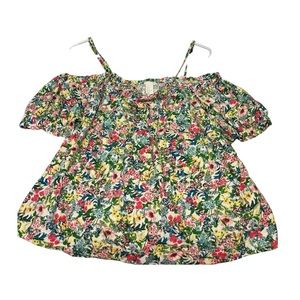 H&M Floral Off the shoulder with shoulder straps - spring/summer top.